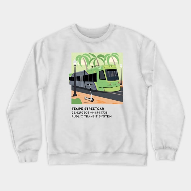 Tempe Streetcar Crewneck Sweatshirt by DreamBox